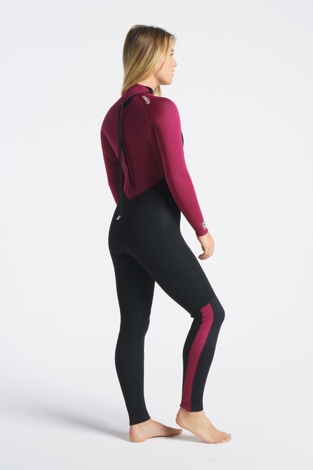 C-Skins Ladies Surflite 4:3 Steamer Wetsuit - Raven Black/Wine - -