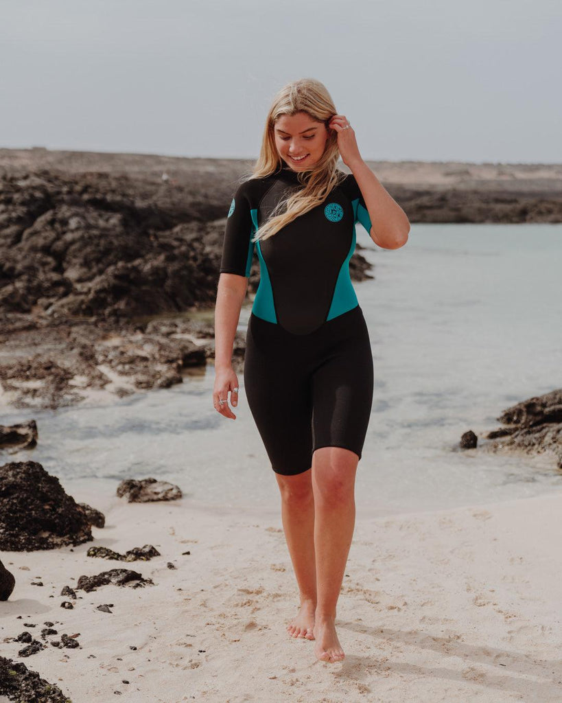 Saltrock Core - Womens 3/2 Shortie Wetsuit - Turquoise