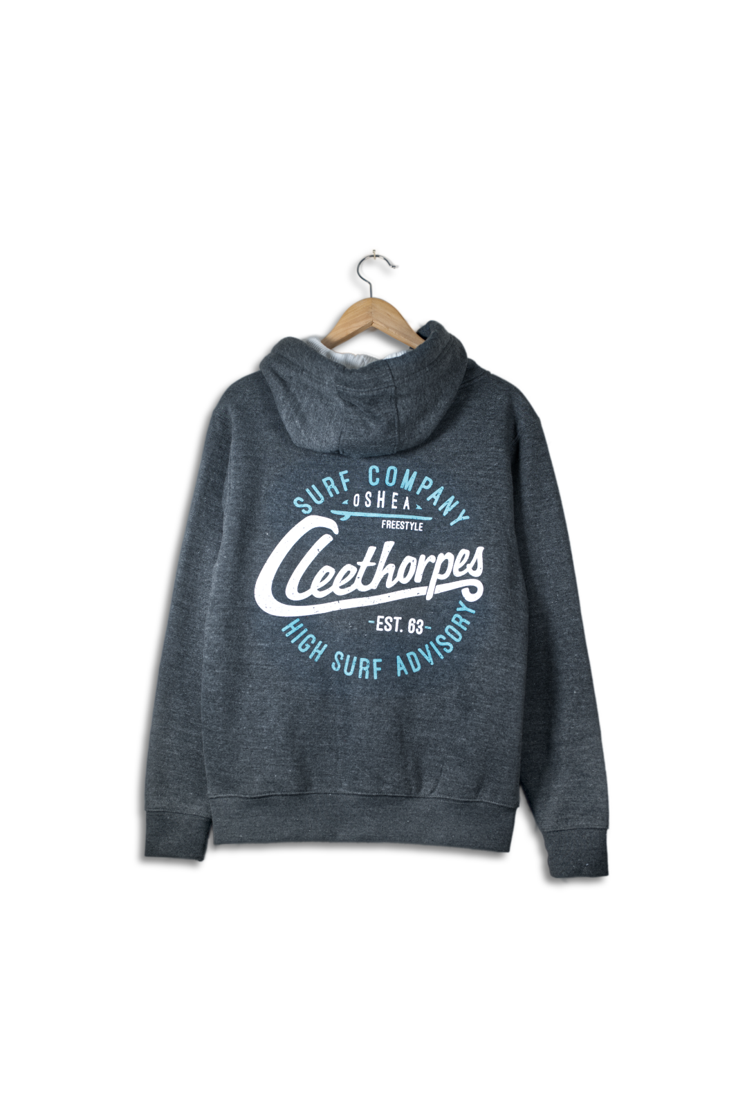 Cleethorpes Charcoal Zipped Hoody - High Surf