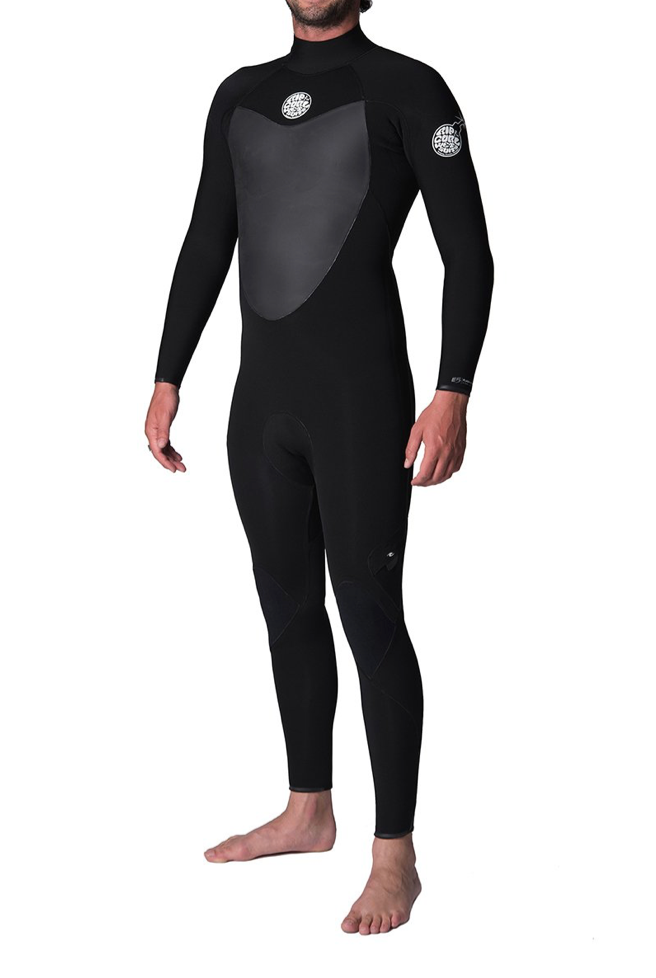 Rip Curl Flashbomb 5/3 Back Zip Steamer Wetsuit - Black-