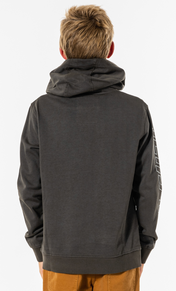 Rip Curl Boys Original Surfers Hood Boy Fleece - Washed Black =SALE=