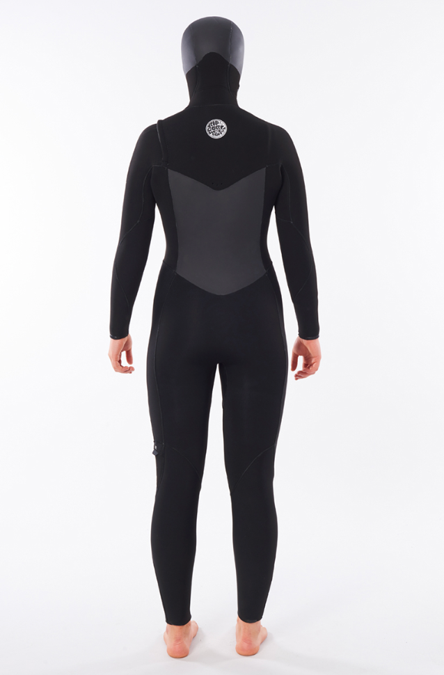 Rip Curl Ladies Flashbomb 6/4Mm Hooded Wetsuit - Black