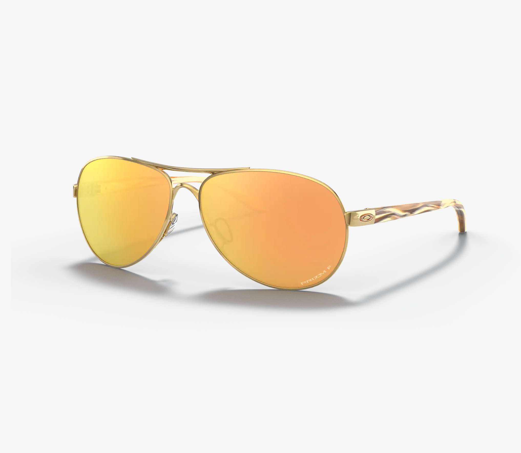Oakley Feedback Polished Gold W/ Prizm Rose Gold Polarized Sunglasses