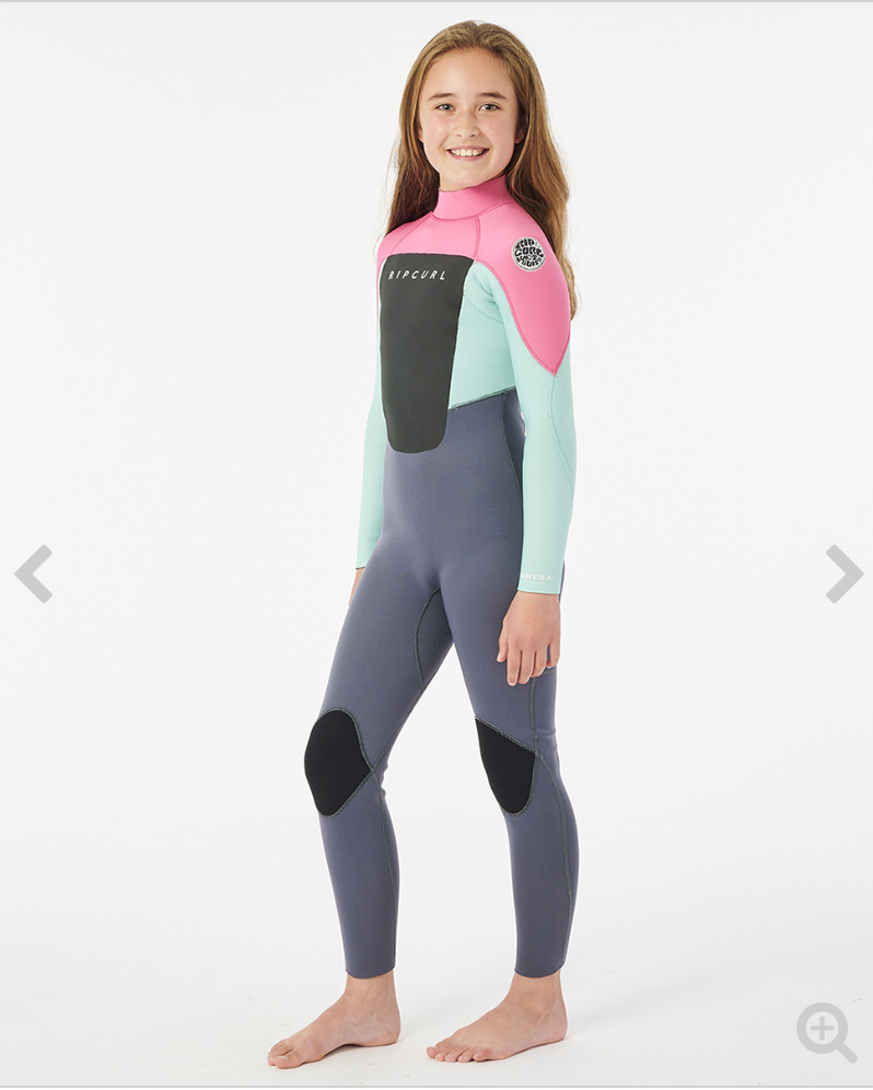 Rip Curl Girls Omega 5/3 Back Zip Wetsuit===CLEAR====