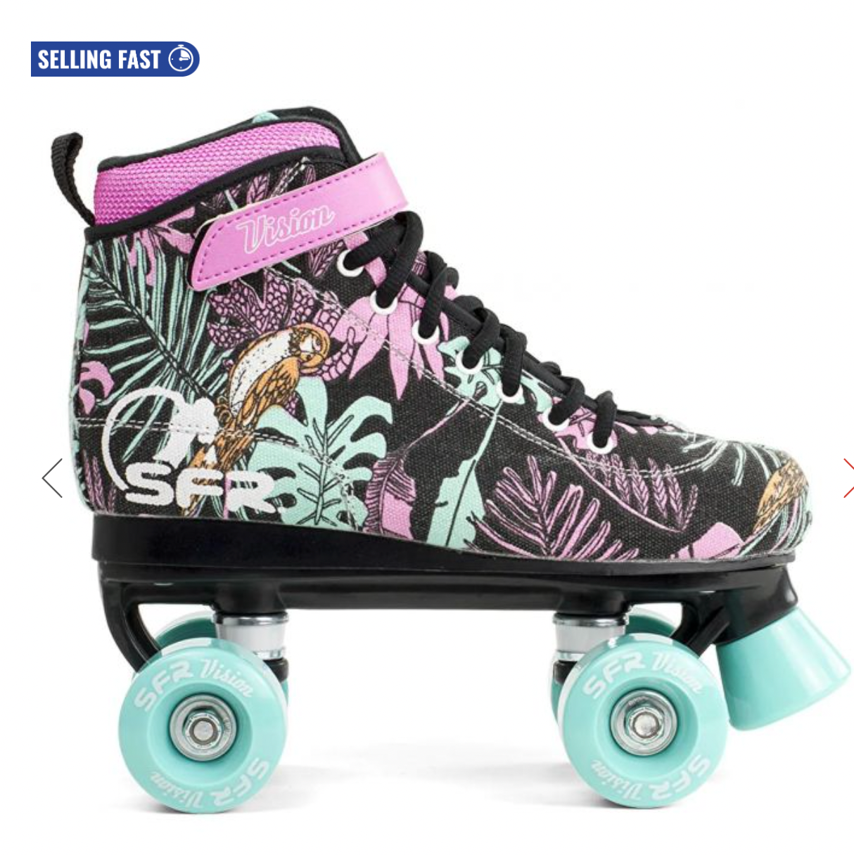 Sfr Vision Canvas Quad Roller Skates - Floral