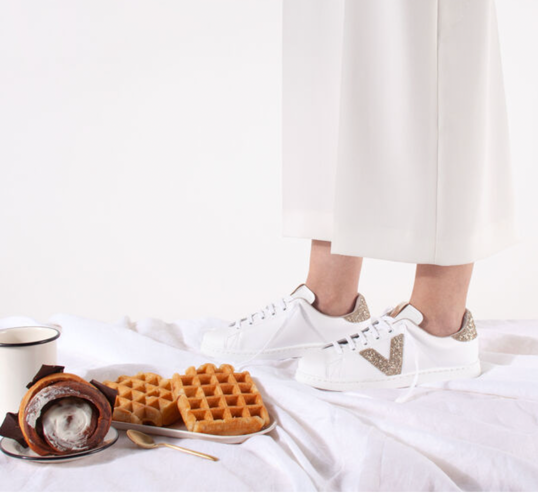 Victoria Tennis Leather & Glitter Swirls Trainers ===SALE====