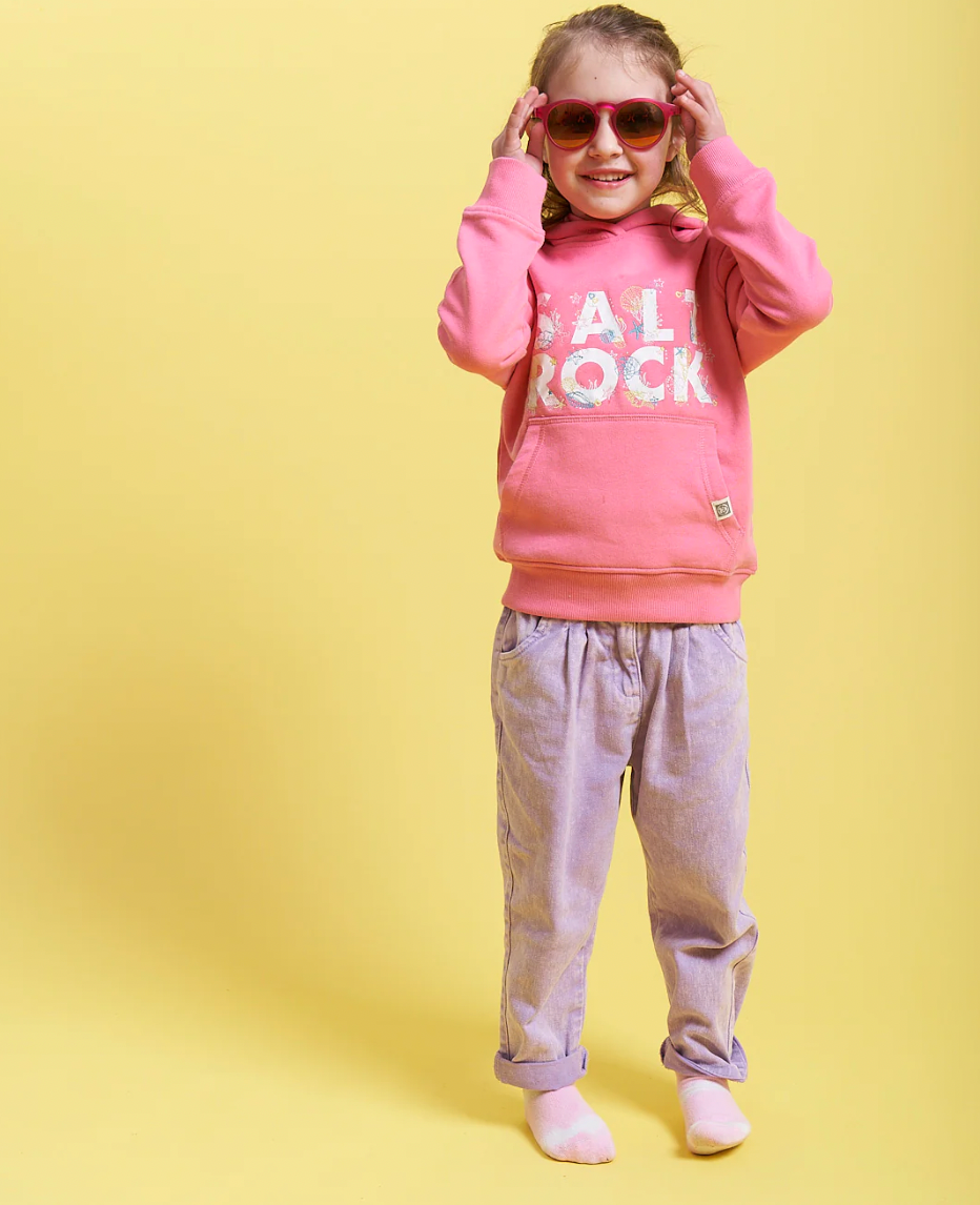 Saltrock Seabed - Kids Pop Hoodie - Pink