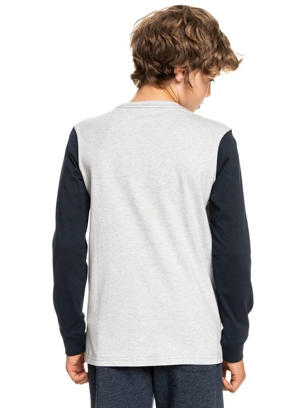 Quiksilver Boys New Noise Long Sleeve T-Shirt - Athletic Heather