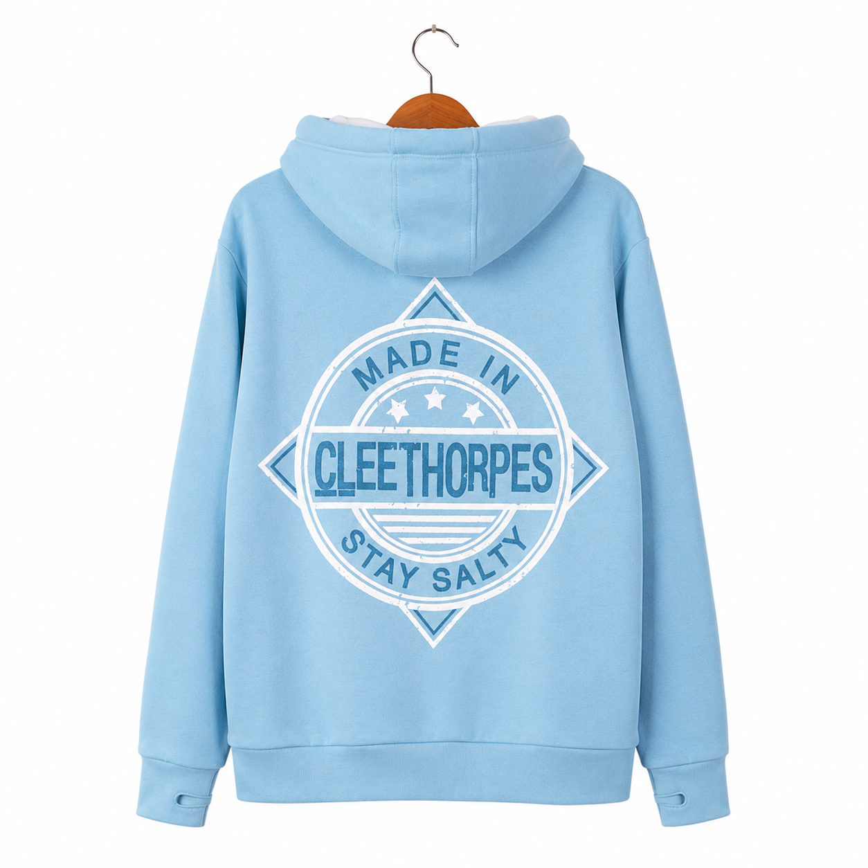 Cleethorpes- Aqua Blue- Hoodie Stay Salty