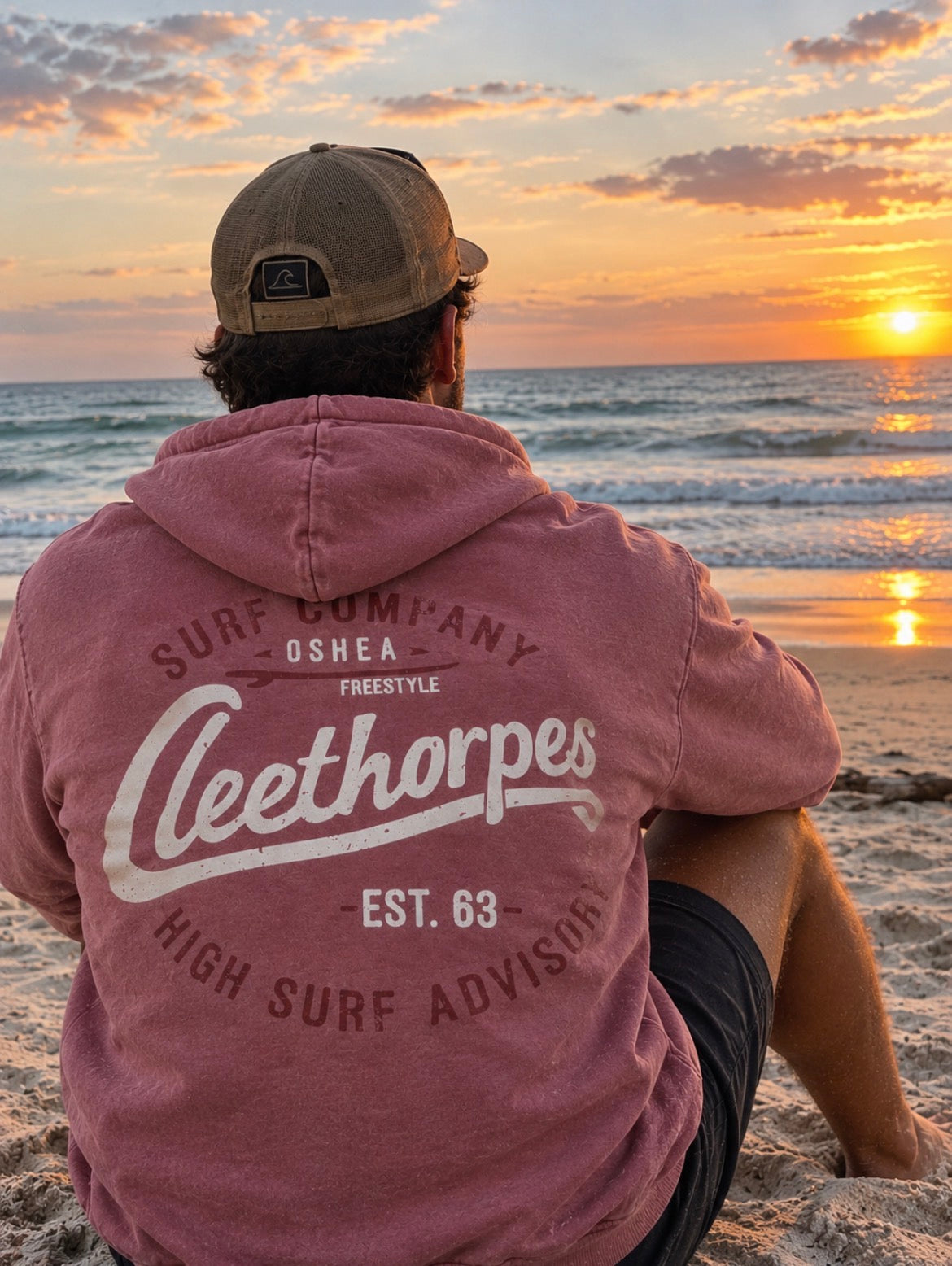 CLEETHORPES DUSKY PLUM - HIGH SURF  - HOODY