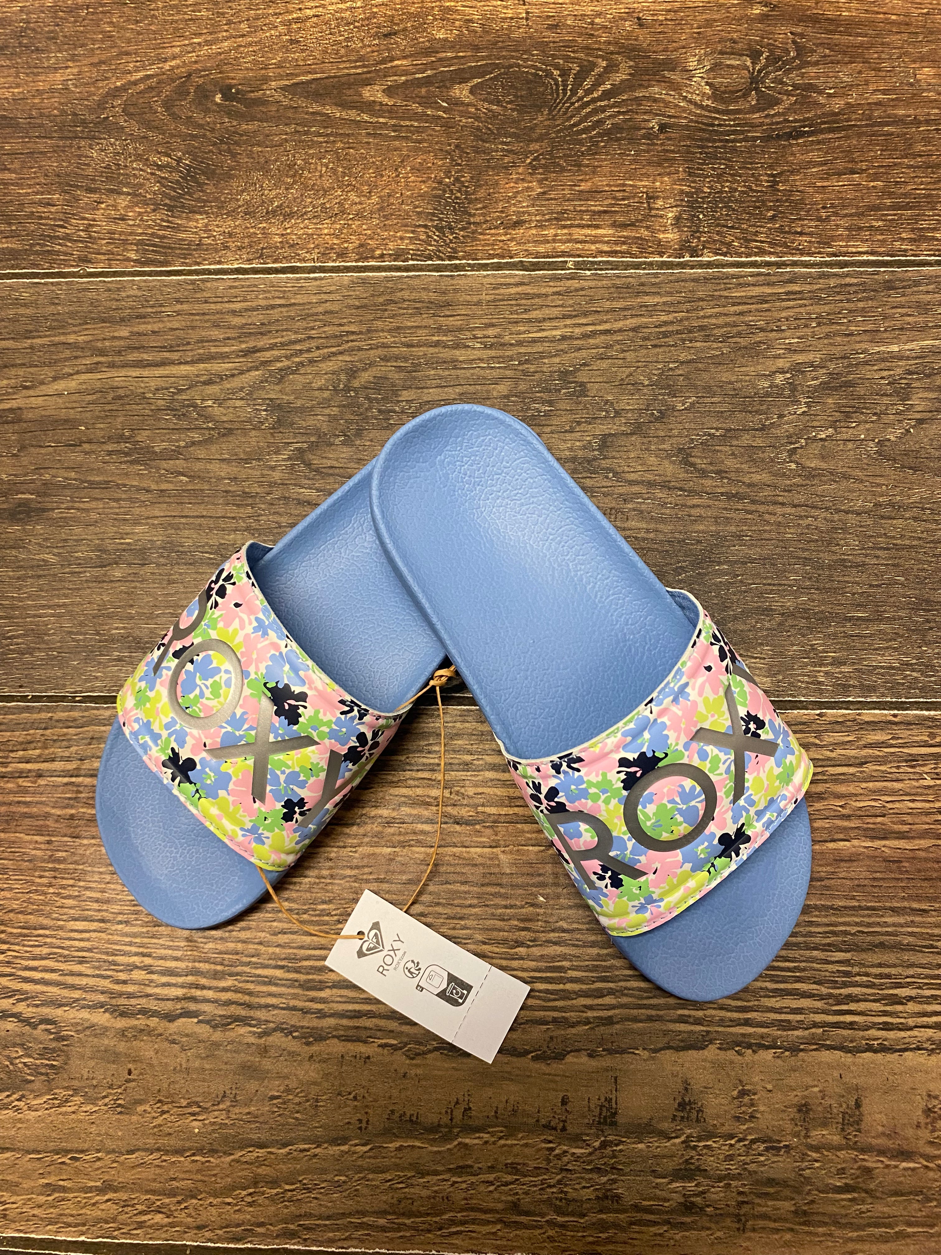 ROXY GIRLS SLIPPY SANDALS - BLUE -