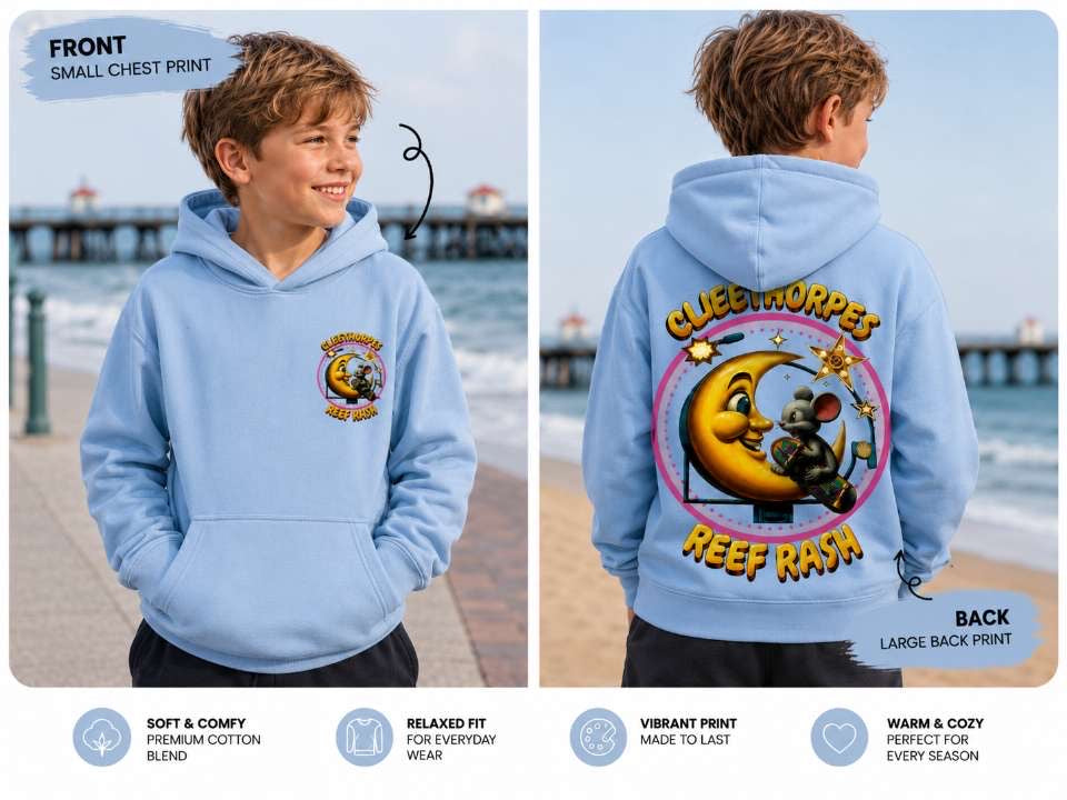 KIDS CLEETHORPES MOUSE AND MOON HOODIE