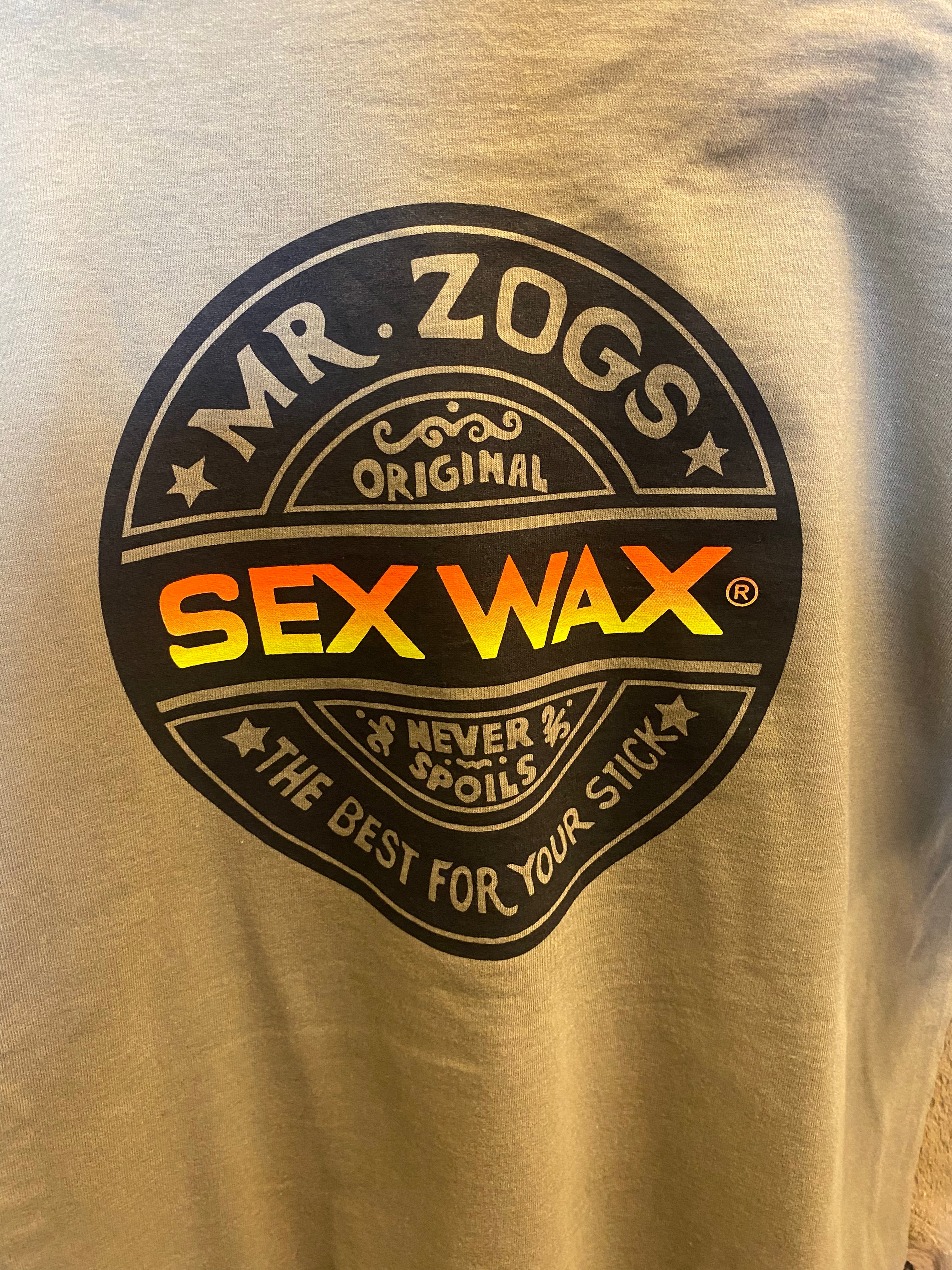 Sexwax t-shirt  - Word fade orange - Prairie dust