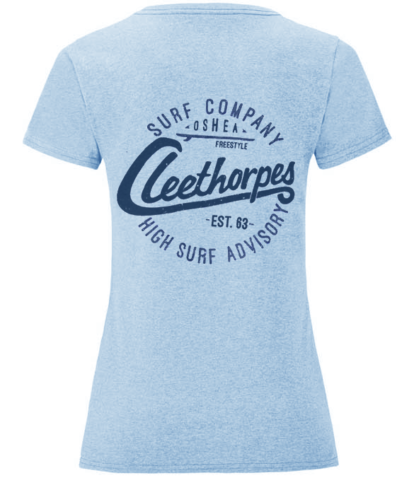 Cleethorpes Ladies Surf Blue High Surf T-Shirt