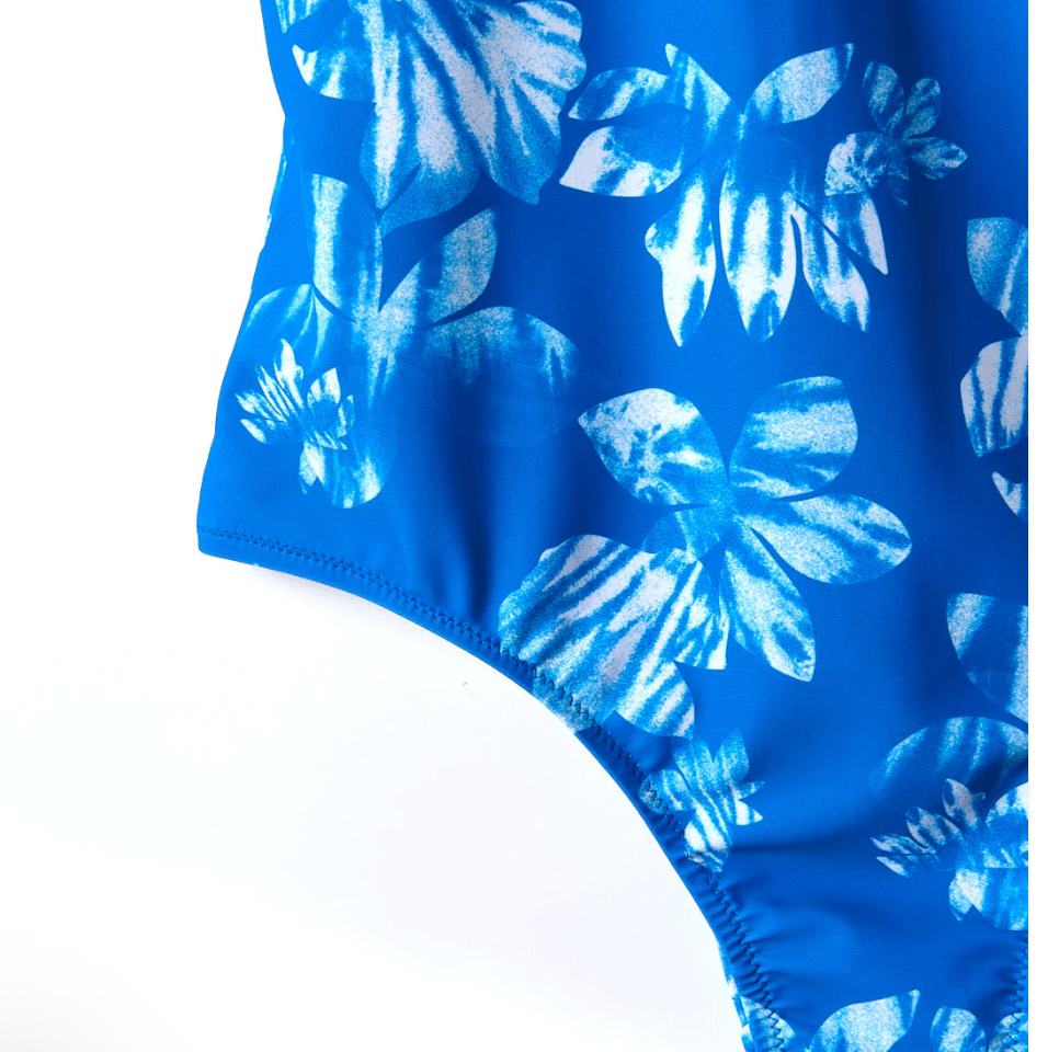 Isla Floral - Womens Swimsuit - Blue