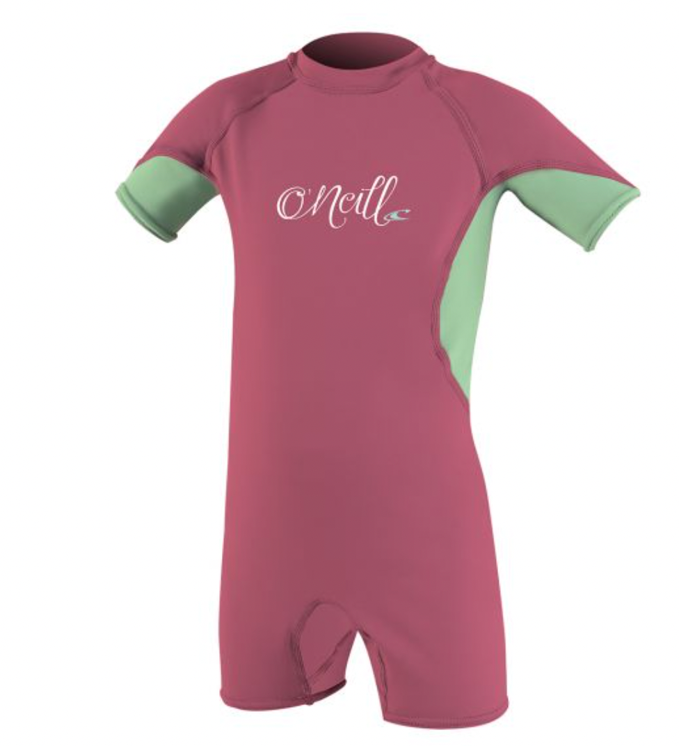 O'Neill Toddler O'Zone Uv Spring Girls Sunsuit - Fox Pink/ Mint/ White