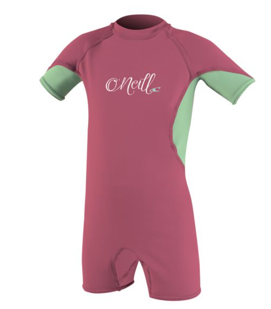 O'Neill Toddler O'Zone Uv Spring Girls Sunsuit - Fox Pink/ Mint/ White