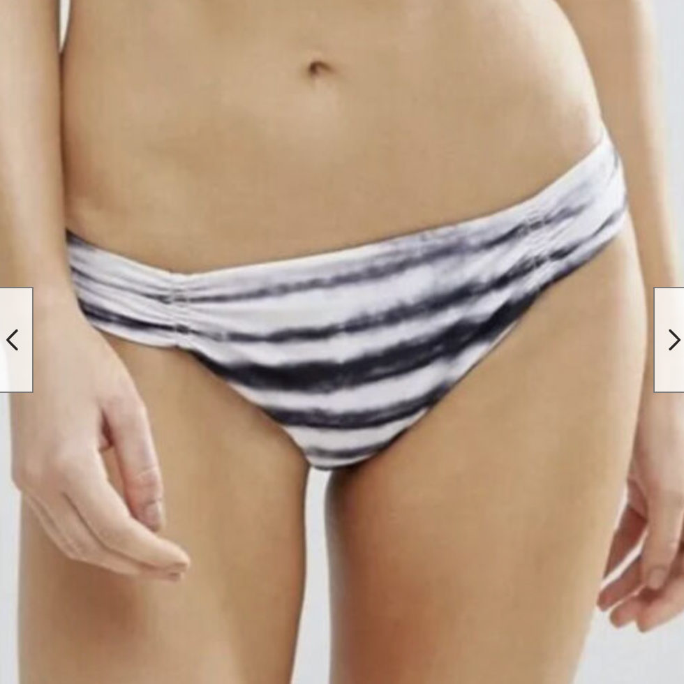 Seafolly Grey/White Osaka Stripe Rio Bikini - - Uk 14