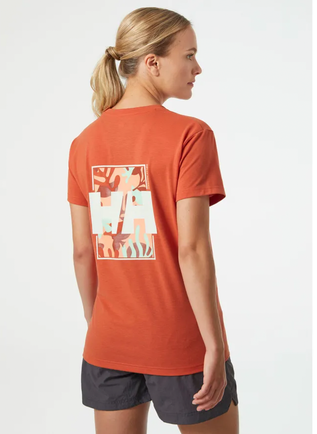 HELLY HANSEN WOMENS SKOG RECYCLED GRAPHIC T-SHIRT