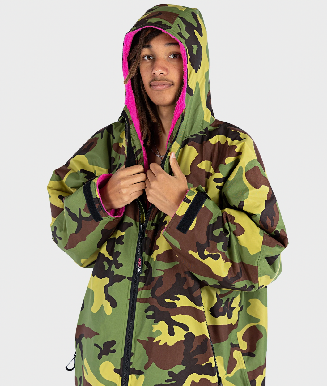 Dryrobe Advance Long Sleeve. Camo/Pink