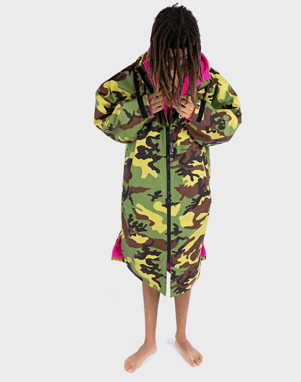 Dryrobe Advance Long Sleeve. Camo/Pink