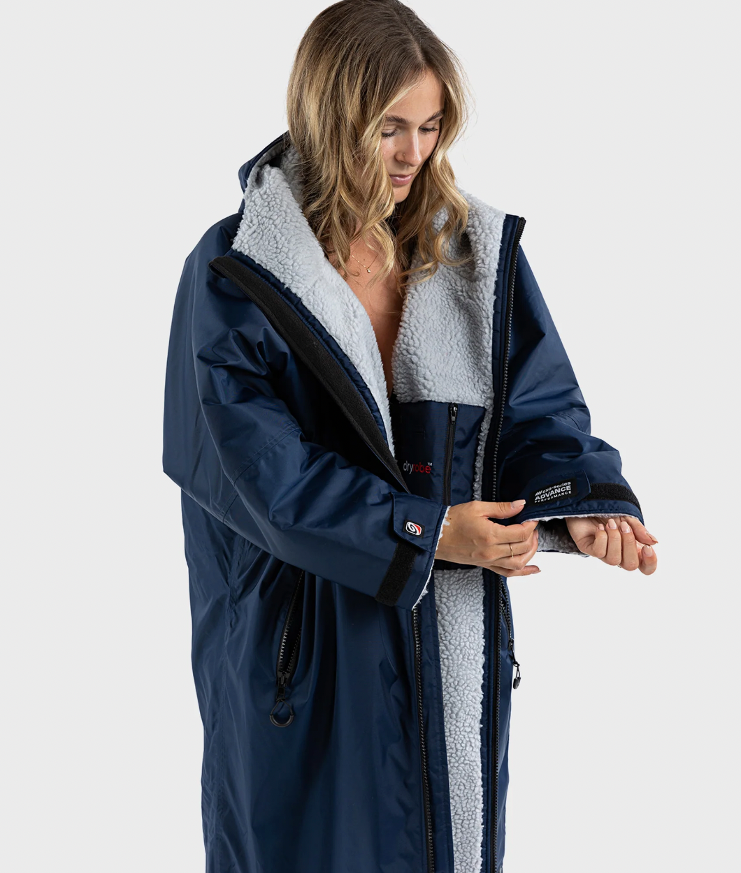 Dryrobe Advance Long Sleeve==NAVY/GREY