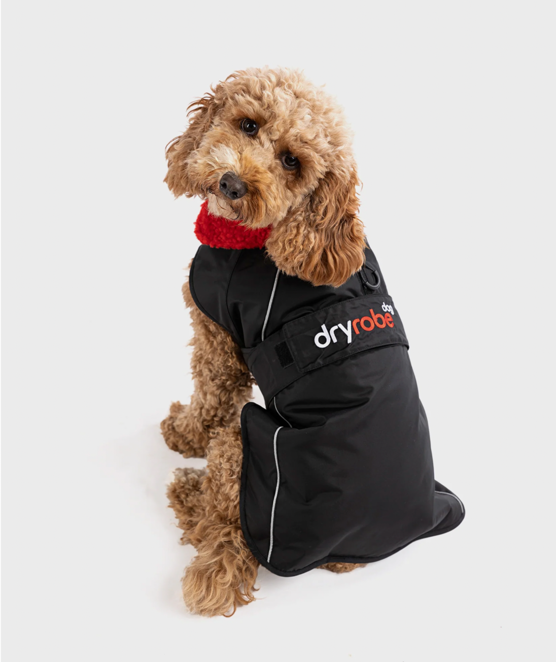 DRYROBE DOG BLACK/RED