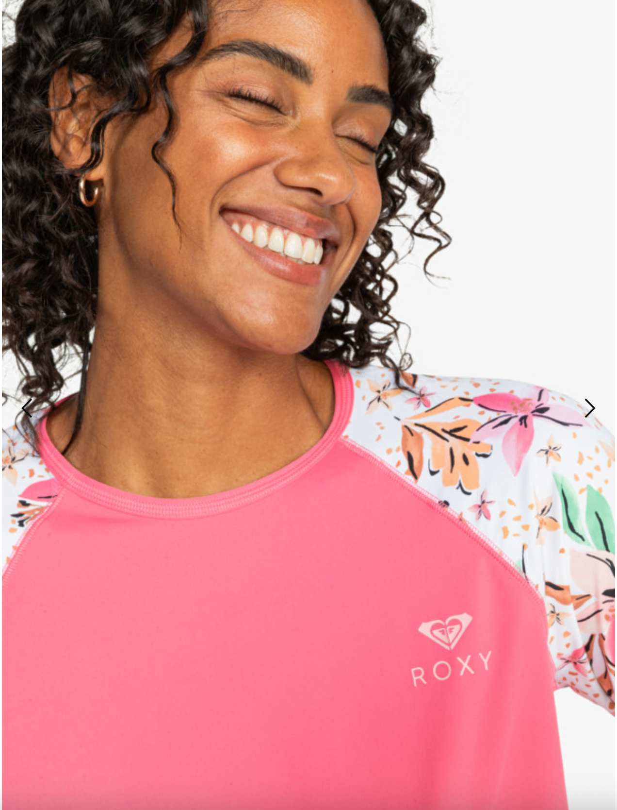 Roxy Printed Lycra - Long Sleeve Zipped Rash Vest For Women