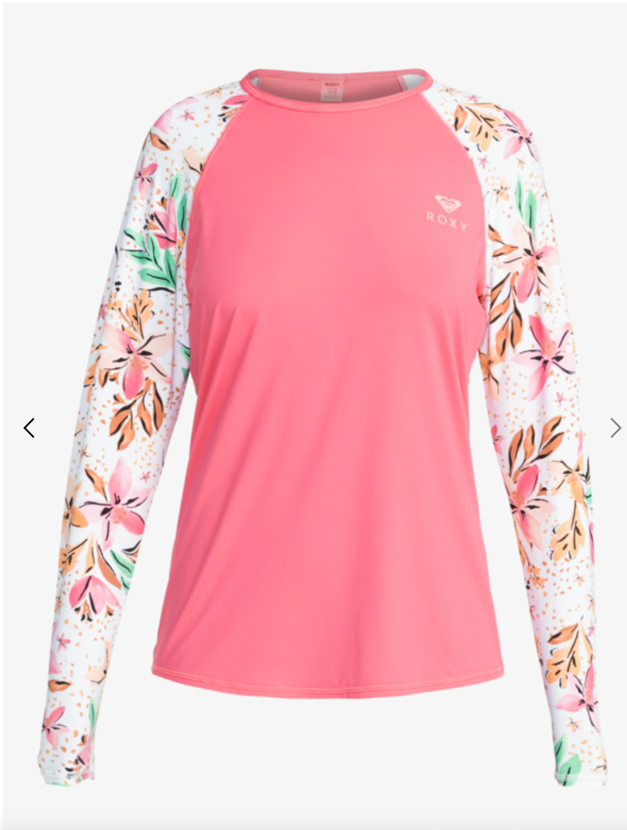 Roxy Printed Lycra - Long Sleeve Zipped Rash Vest For Women