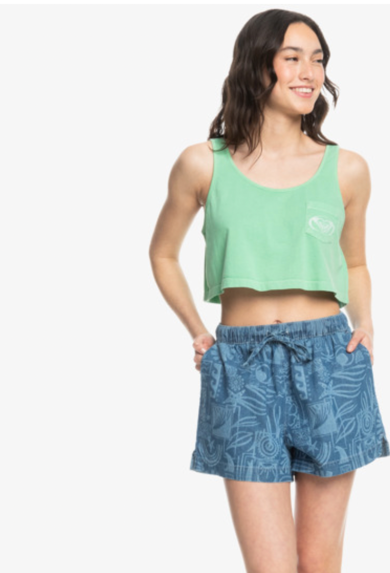 Roxy Crop Summer - Cropped Chest Pocket Vest Top For Women