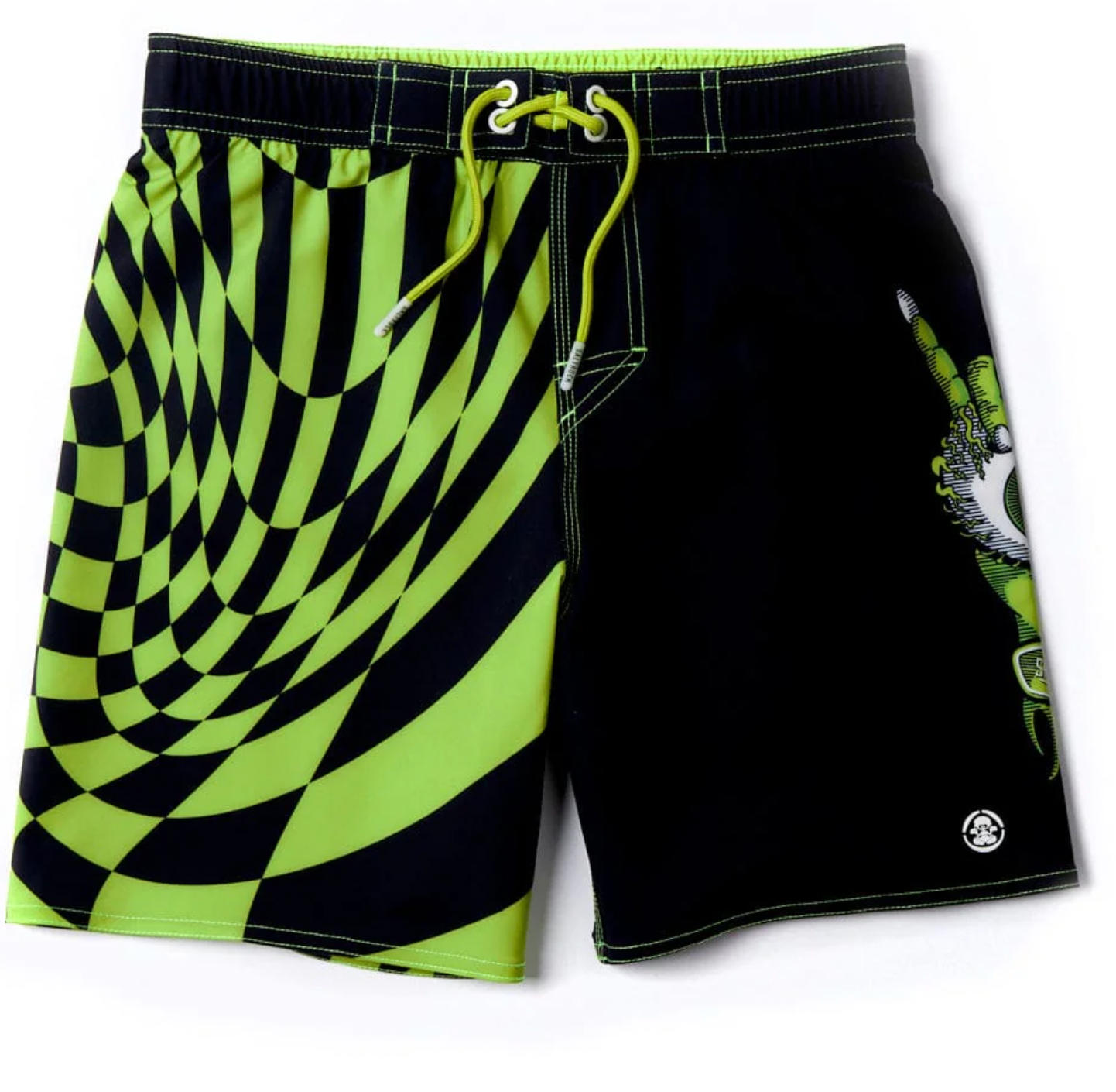 SALTROCK Bowling for Surf - Kids Boardshorts - Black/Green