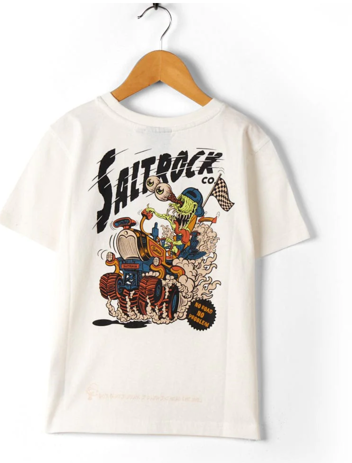 SALTROCK No Road No Problem - Kids Short Sleeve T-Shirt - White