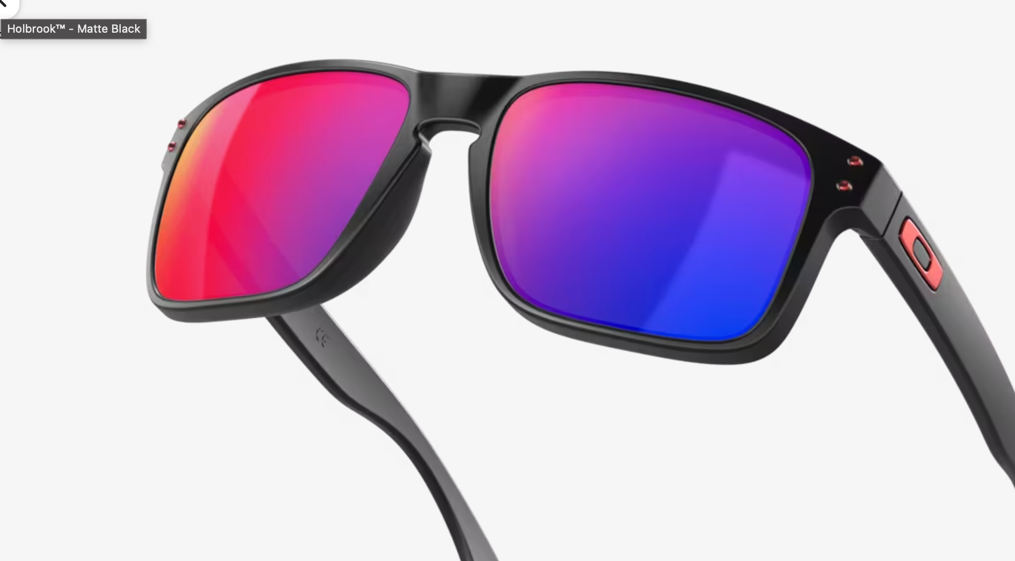 OAKLEY Holbrook + Red Iridium Lenses,  Matte Black Frame