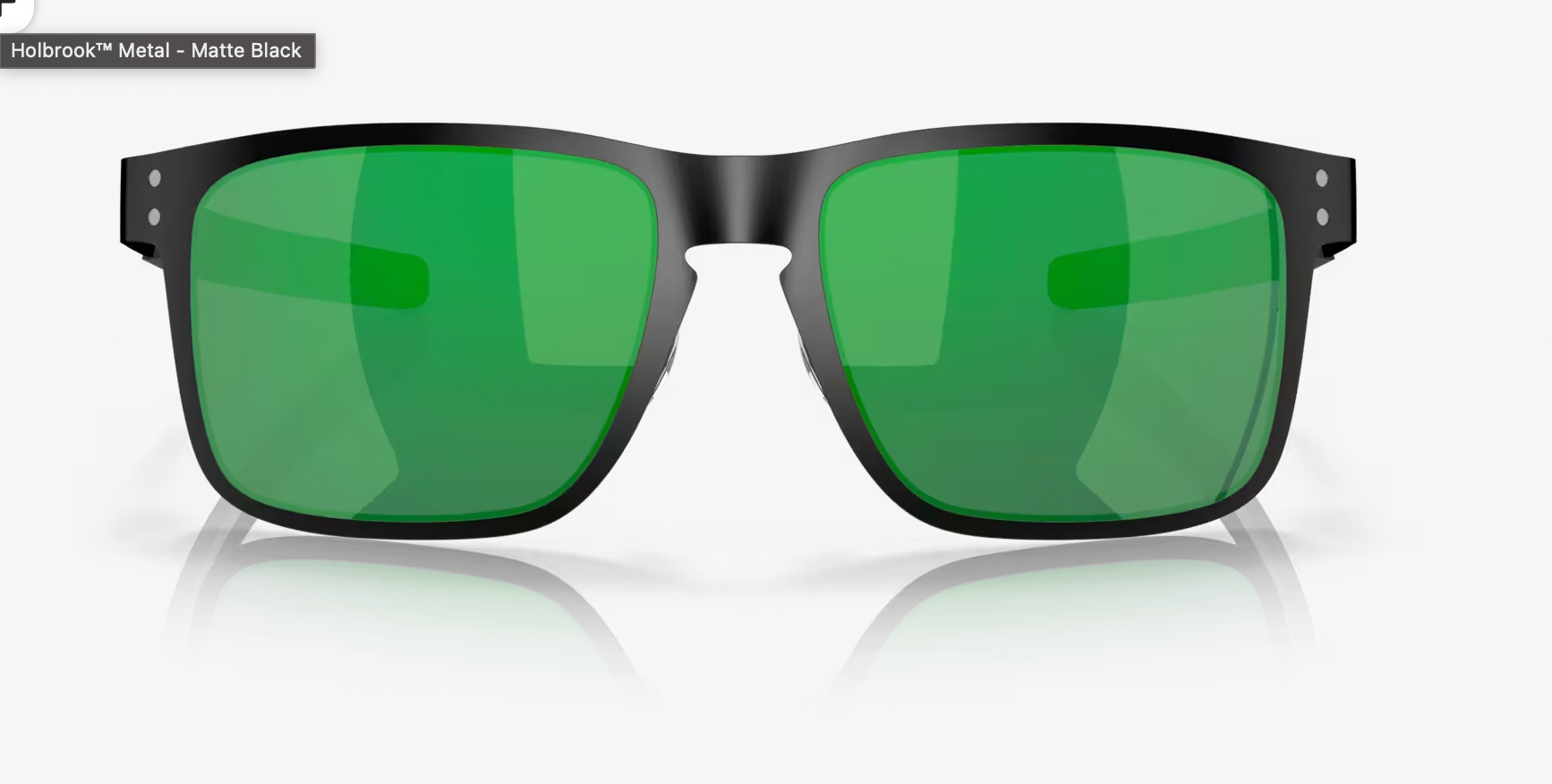 OAKLEY Holbrook™ Metal Jade Iridium Lenses,  Matte Black Frame