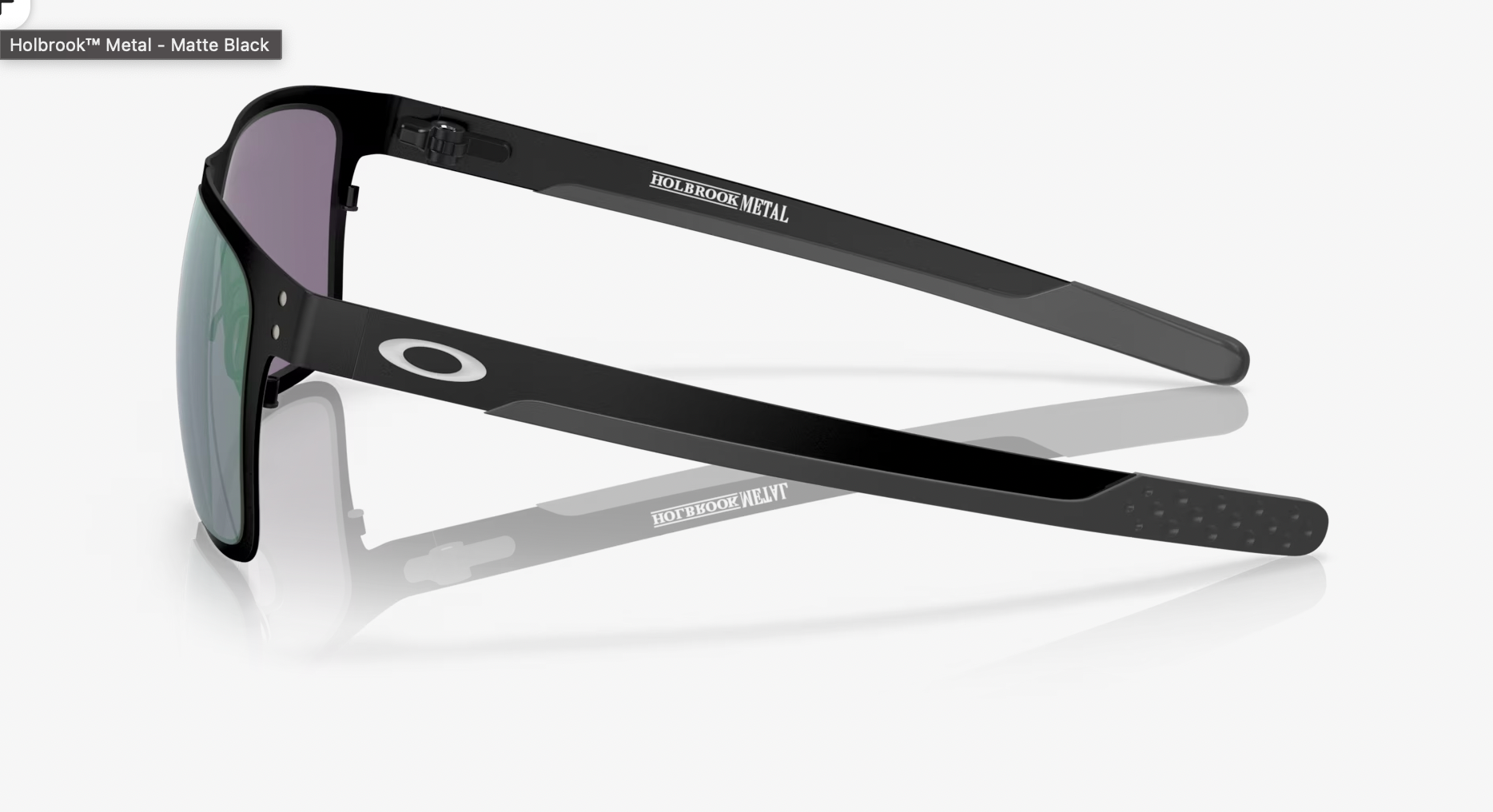 OAKLEY Holbrook™ Metal Jade Iridium Lenses,  Matte Black Frame