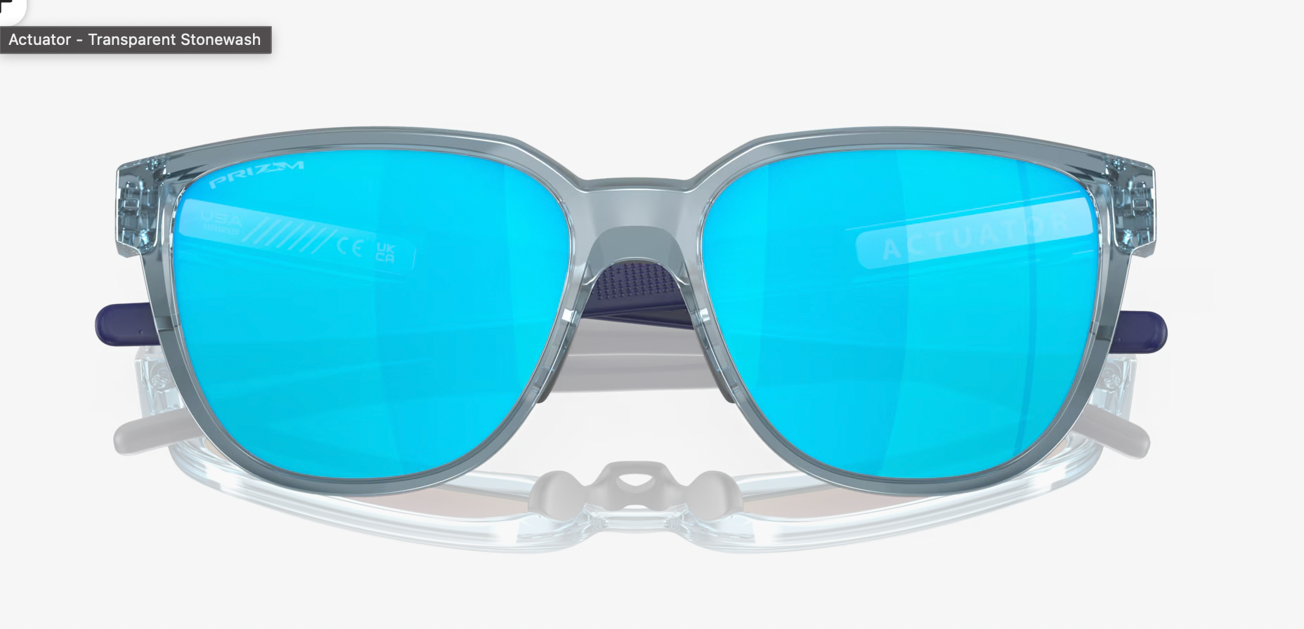 OAKLEY Prizm Sapphire Lenses,  Transparent Stonewash Frame