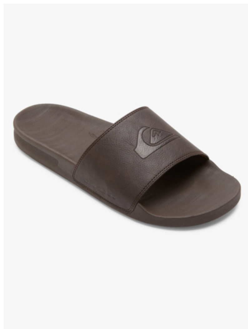 Quiksilver Rivi Nubuck - Slider Sandals For Men- Brown