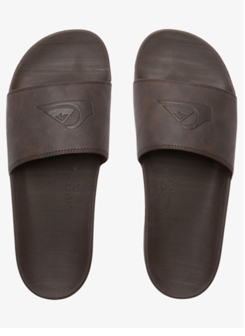 Quiksilver Rivi Nubuck - Slider Sandals For Men- Brown