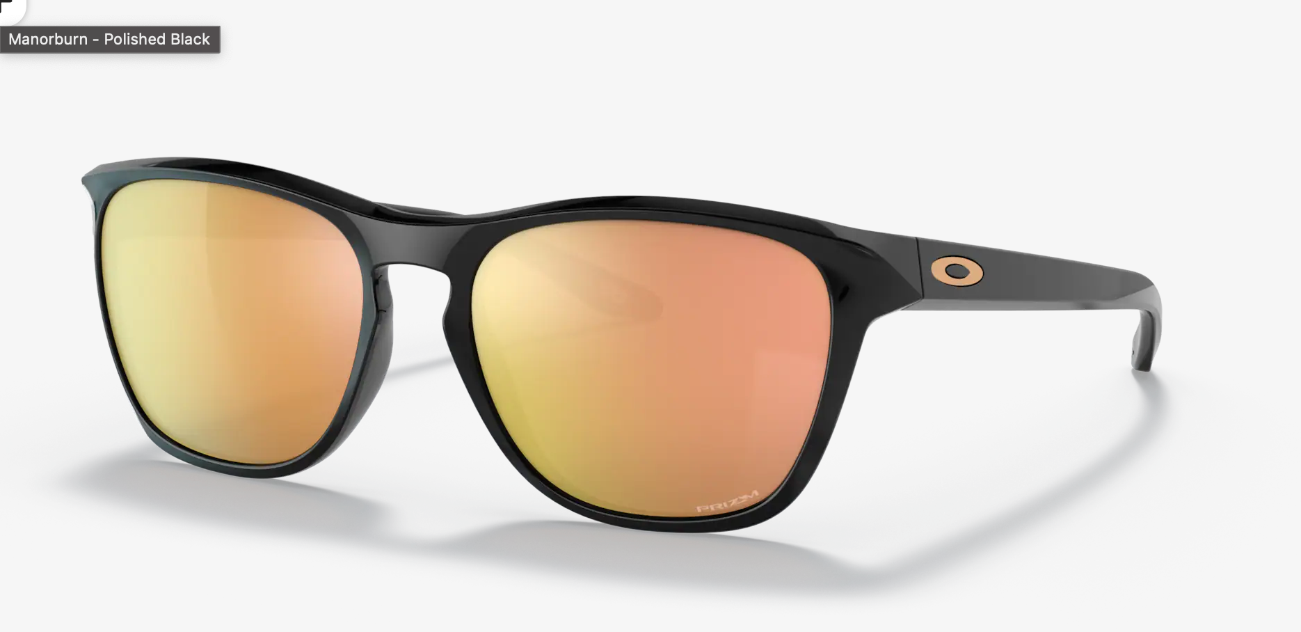 Oakley. Manorburn -Prizm Rose Gold Lenses,  Polished Black Frame