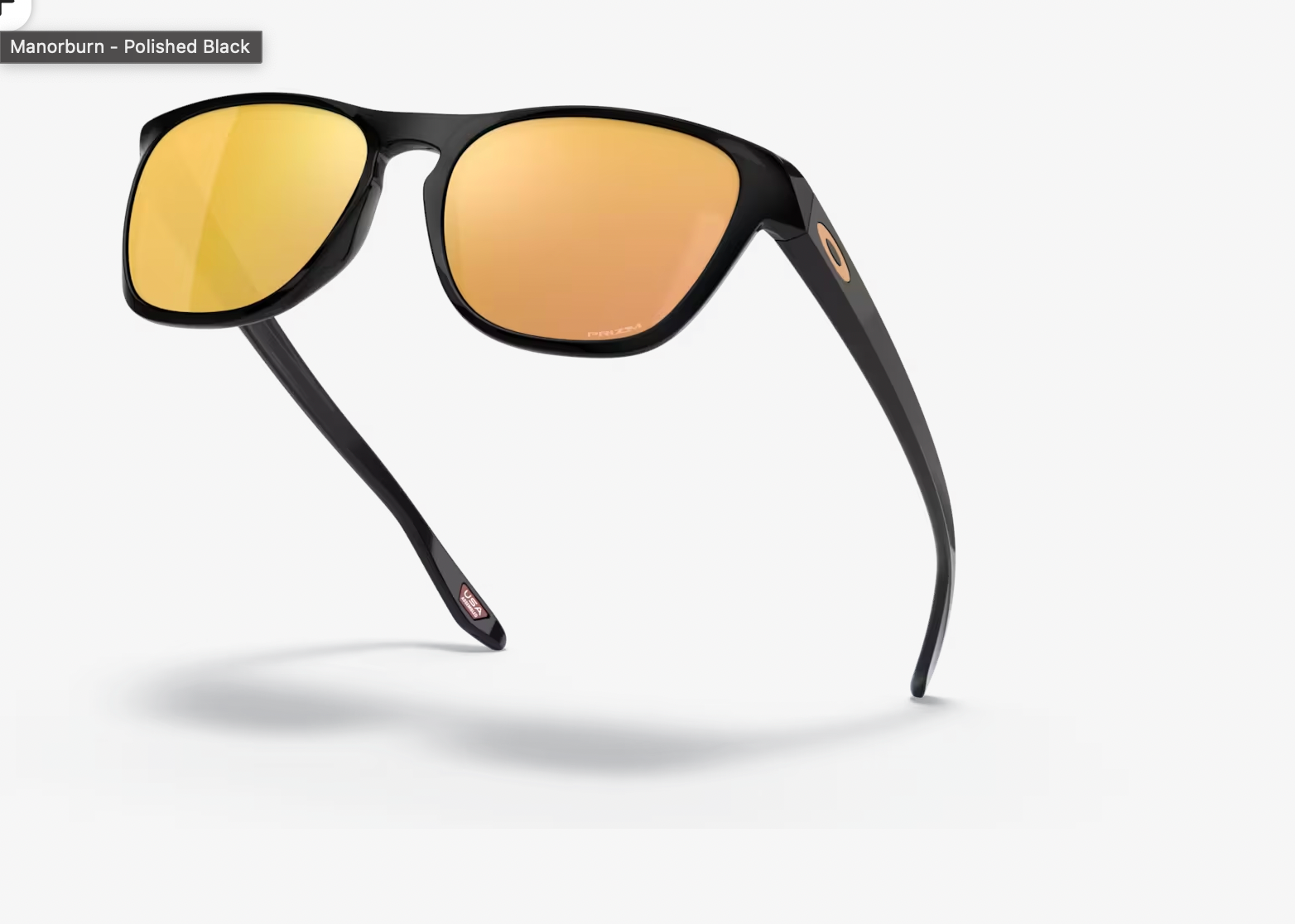 Oakley. Manorburn -Prizm Rose Gold Lenses,  Polished Black Frame