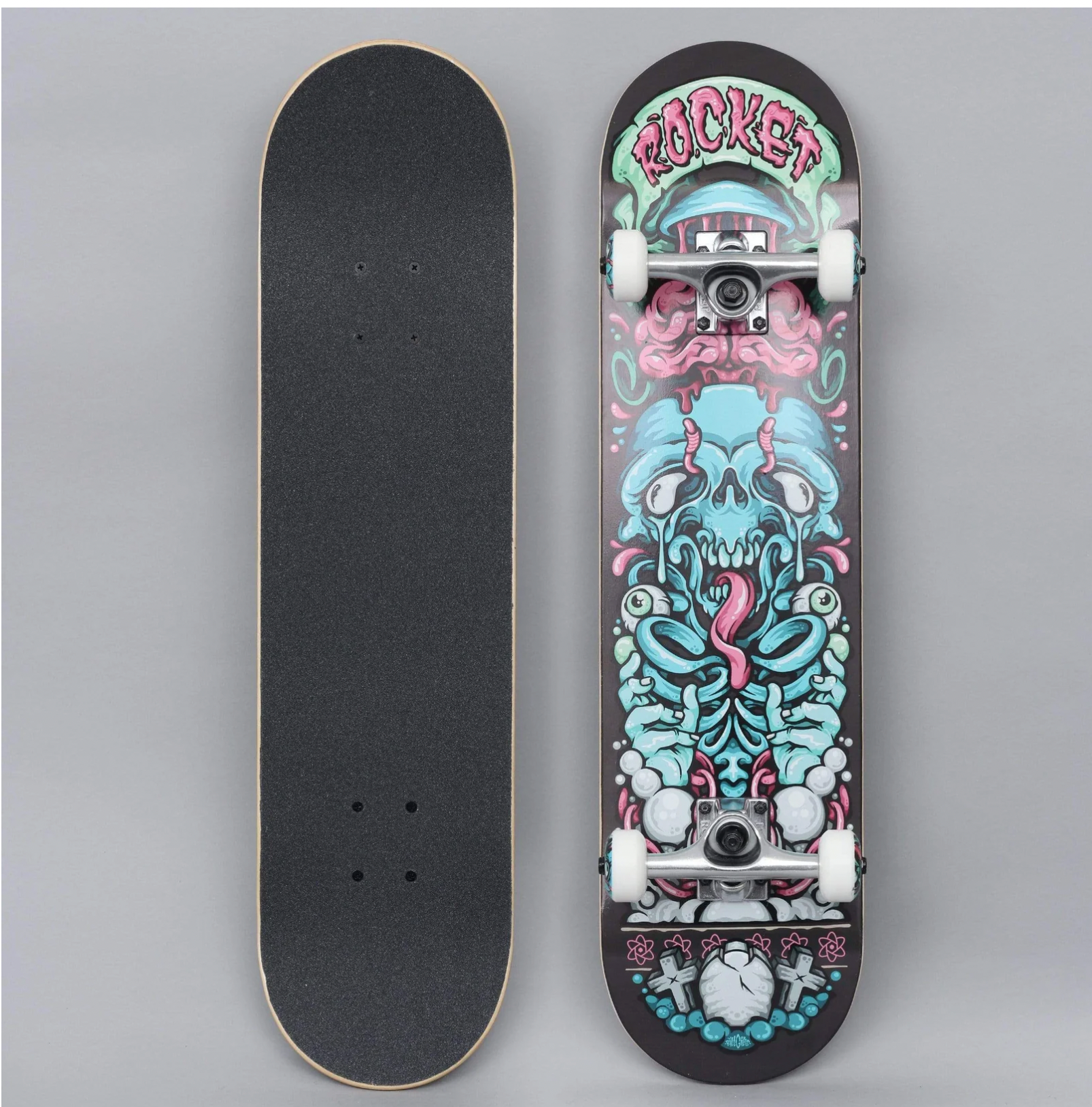 7.75 Bones Pile-Up Complete Skateboard Black