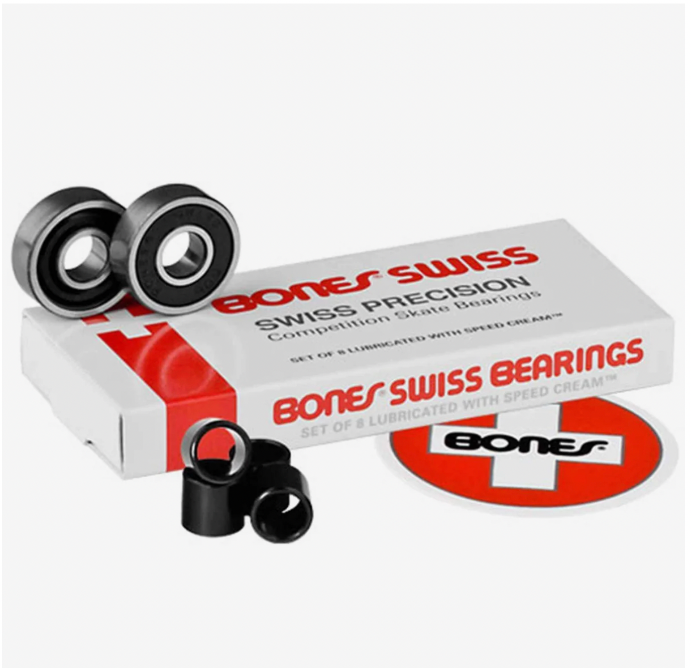 Bones Swiss Precision Competition Black 7 Ball Skateboard Bearings