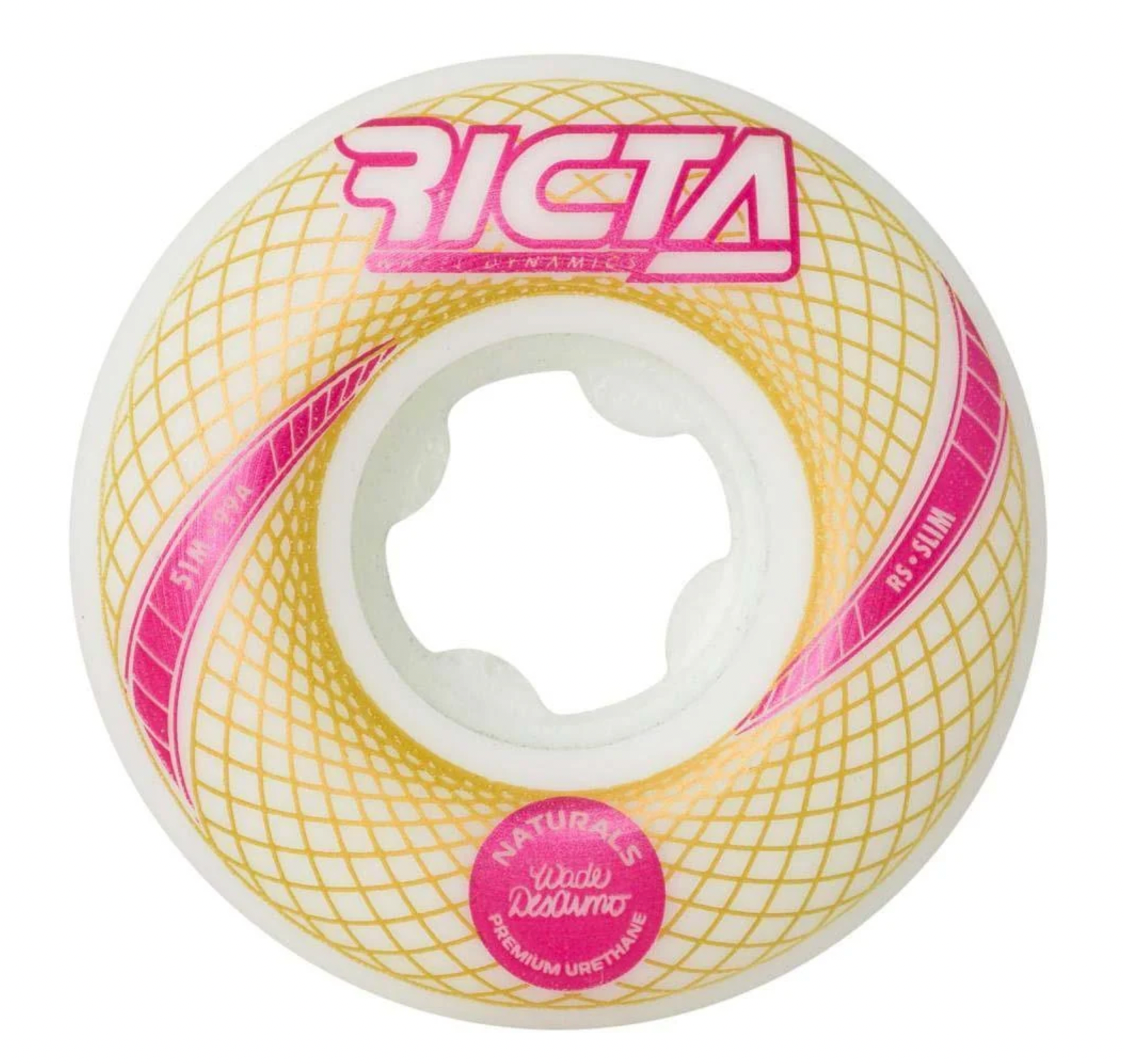 Ricta Skateboard Wheels Desarmo Vortex Nat Slim 99A White 51Mm