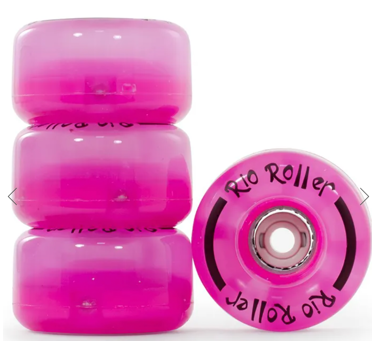 Rio Roller Light Up Quad Roller Skate Wheels 58Mm - Frost Pink