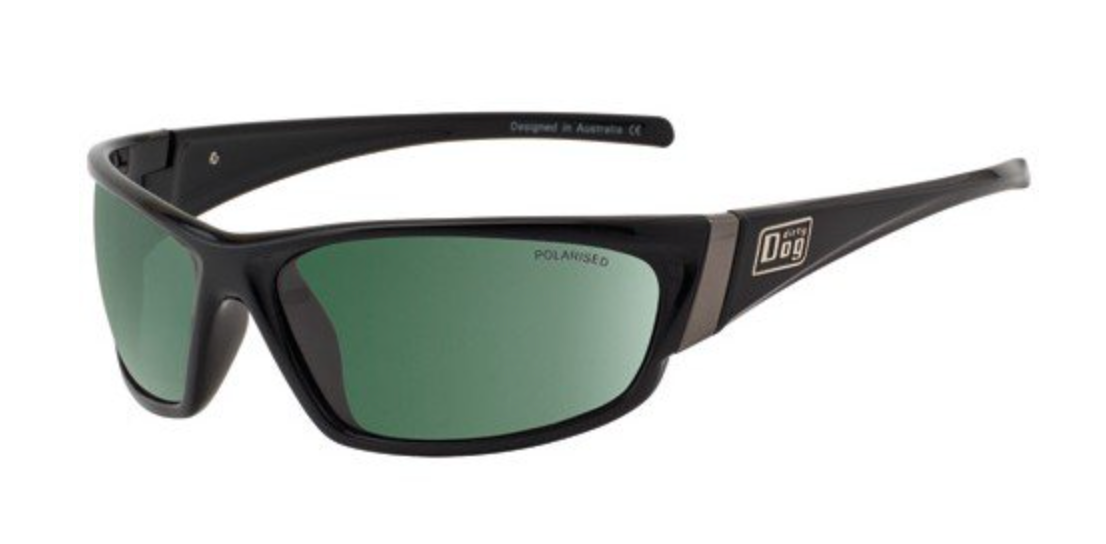 DIRTY DOG SUNGLASSES GREEN POLARISED  FRAME COLOUR  BLACK