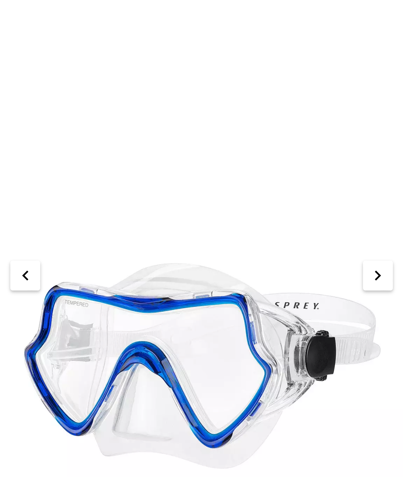 Osprey Adult Single Lens Mask and Snorkel set - Blue