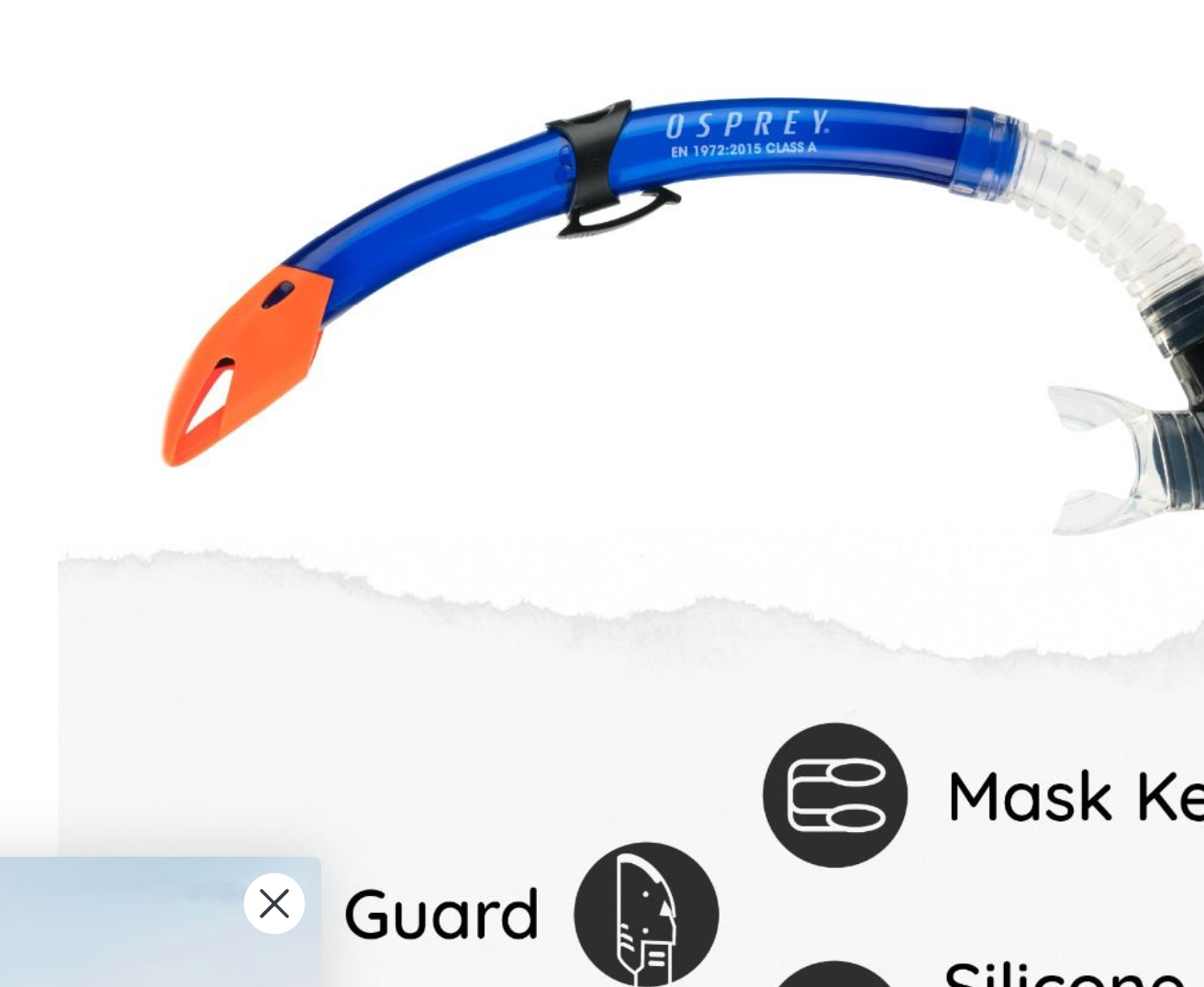 ADULTS MASK , SNORKEL SET WITH FINS  - BLUE