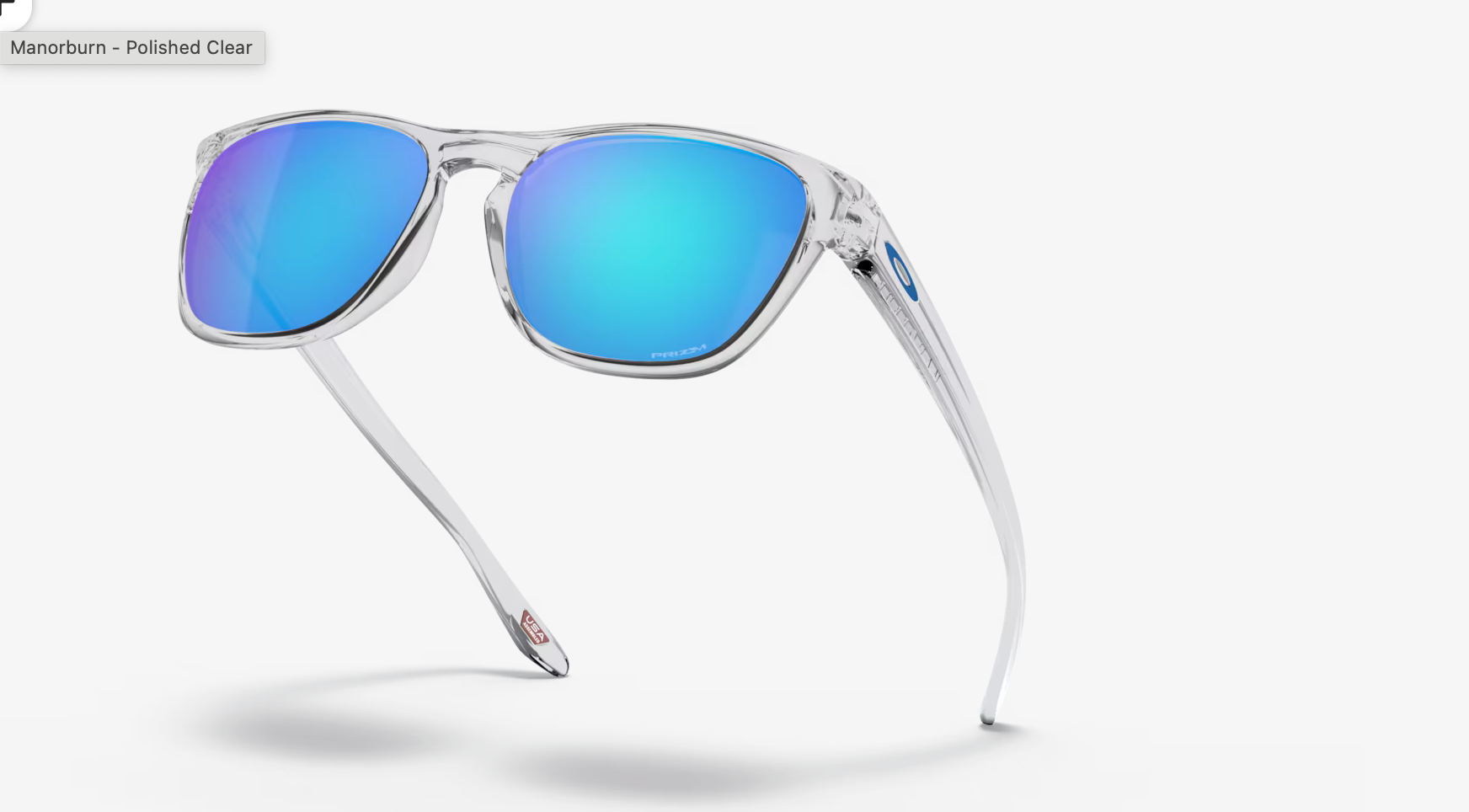 Oakley Manorburn - Prizm Sapphire Lenses,  Polished Clear Frame