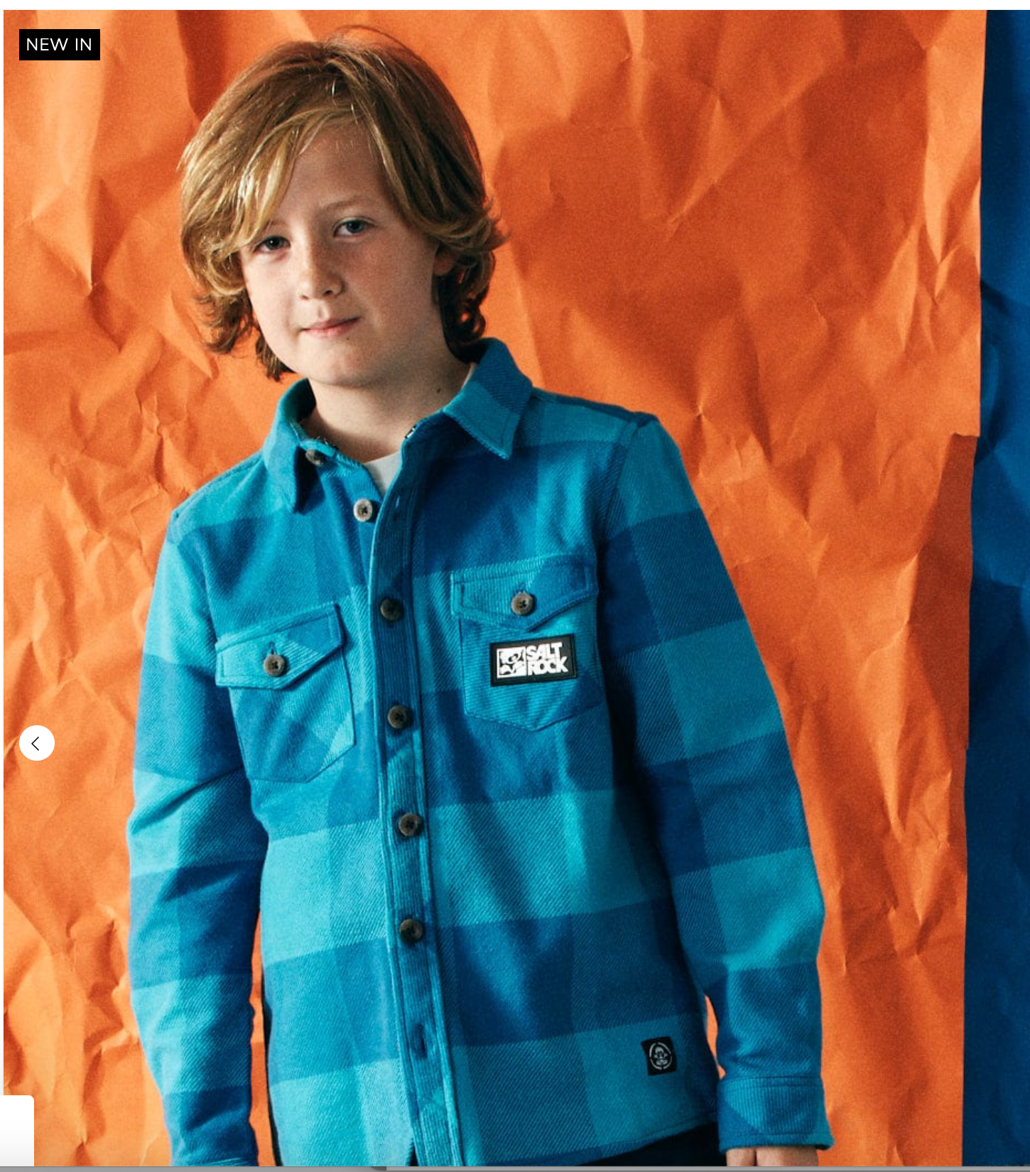 Saltrock Hawkins - Kids Hooded Flannel Shirt - Blue