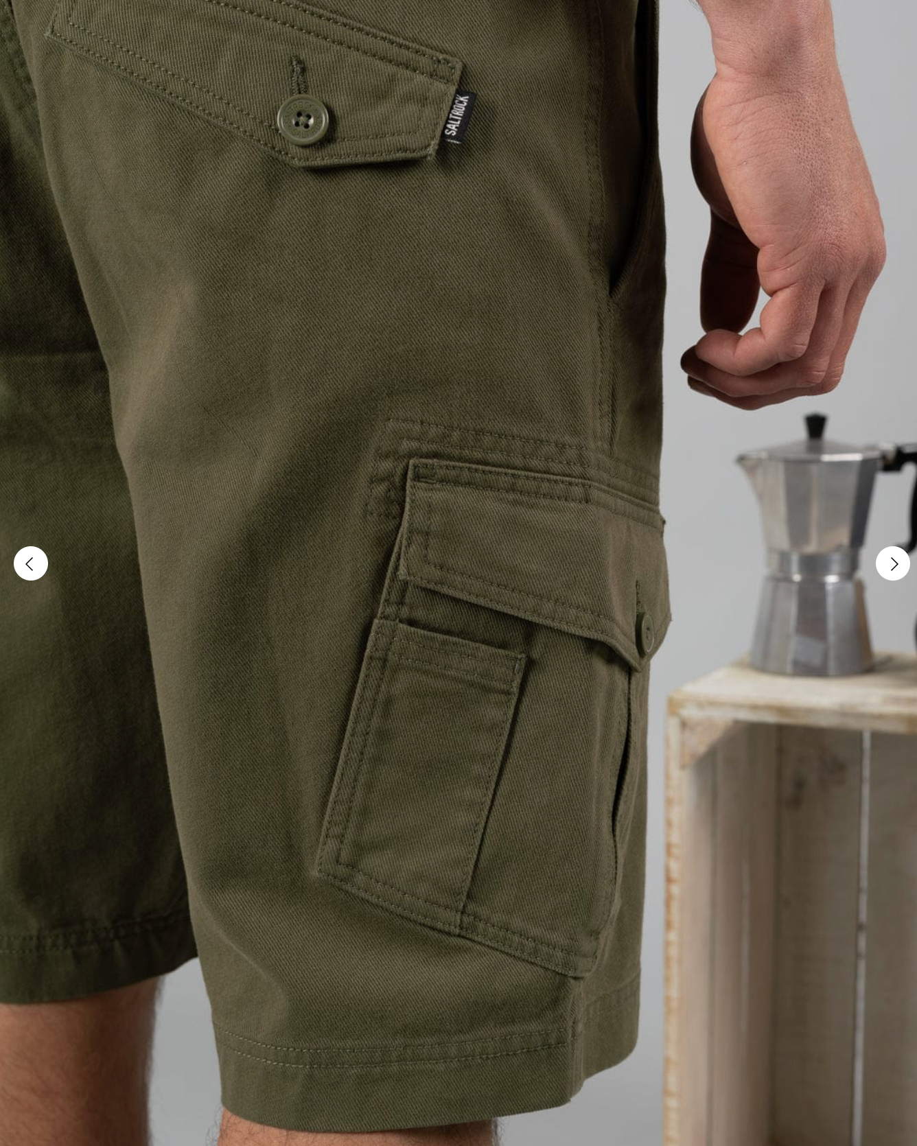 SALTROCK Penwith II - Mens Cargo Short - Dark Green